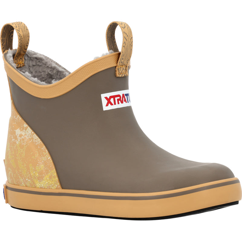 Xtratuf Little Kids Trolling Pack Fleece Lined Ankle Deck Boot Chocolate Chip / 1