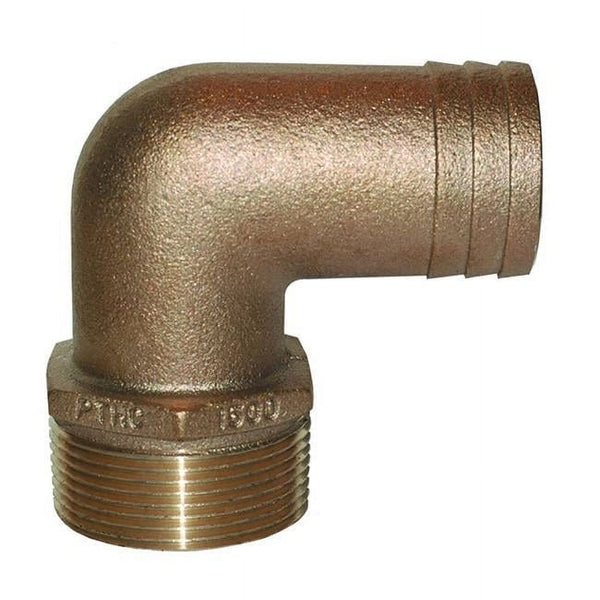 Groco - Bronze 90D Elbow Pipe To Hose Adapter With Npt Thread