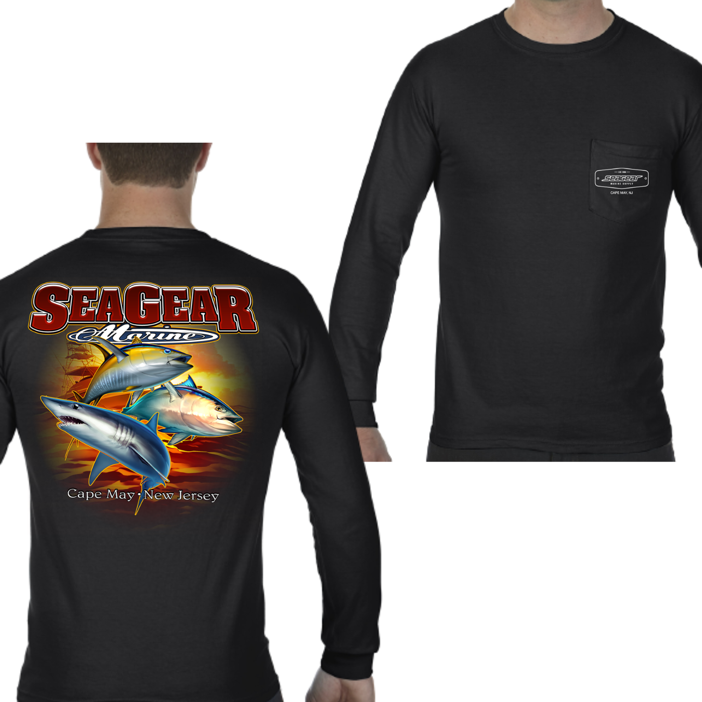 Sea Gear Apparel - 3 Fish Long Sleeve