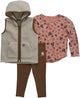 Carhartt - Kids LS Shirt, Sherpa Vest Pant 3PC Set