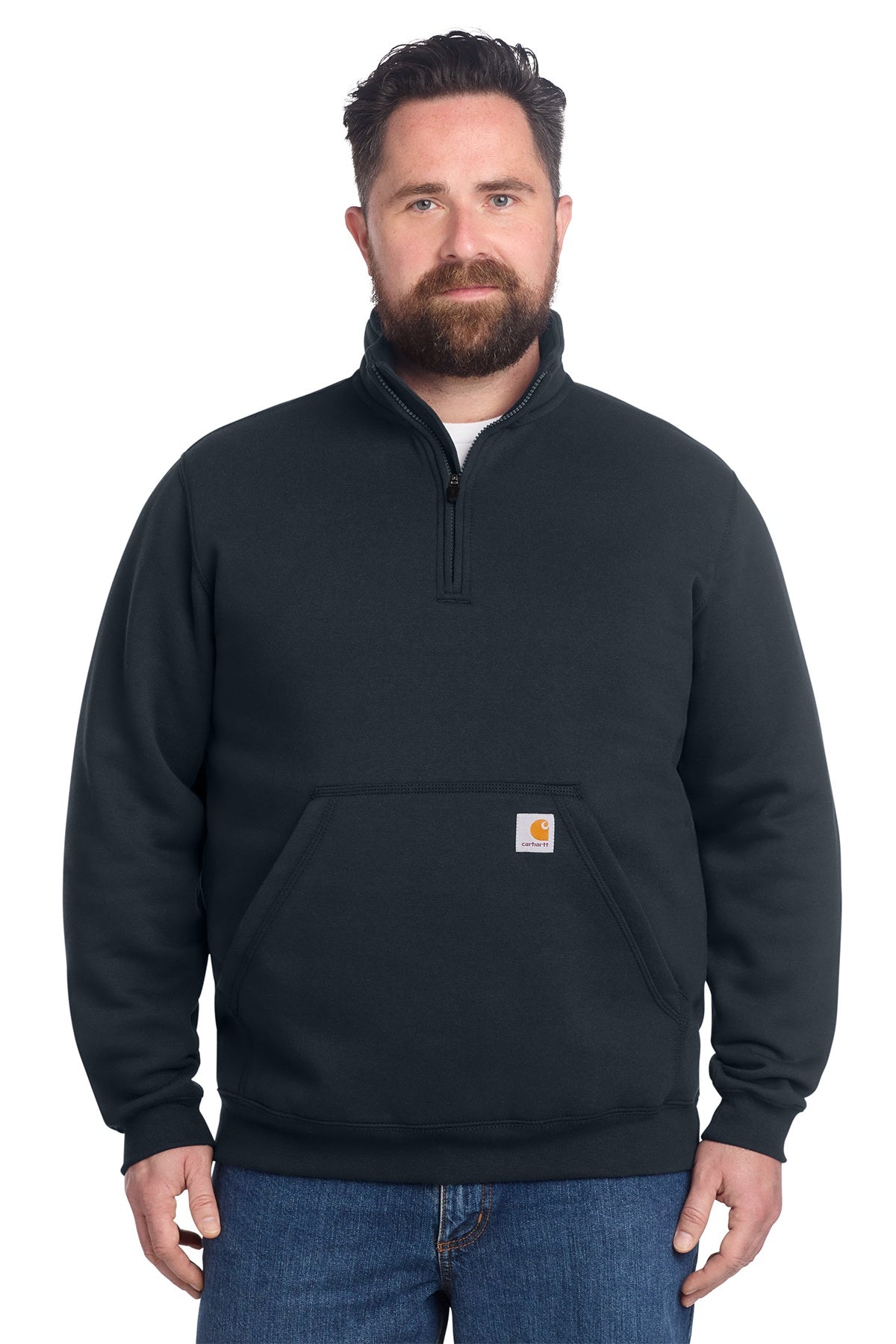 Carhartt Embroidered Quarter Zip Mock Neck Sweatshirt