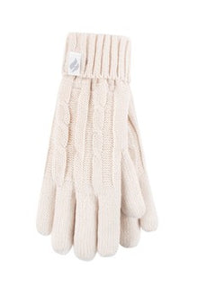 Heat Holders - Womens Amelia Solid Cable Knit Gloves LHHG-AMEL