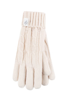 Heat Holders - Womens Amelia Solid Cable Knit Gloves LHHG-AMEL