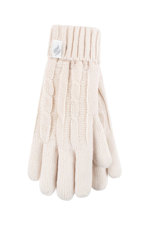 Heat Holders - Womens Amelia Solid Cable Knit Gloves LHHG-AMEL