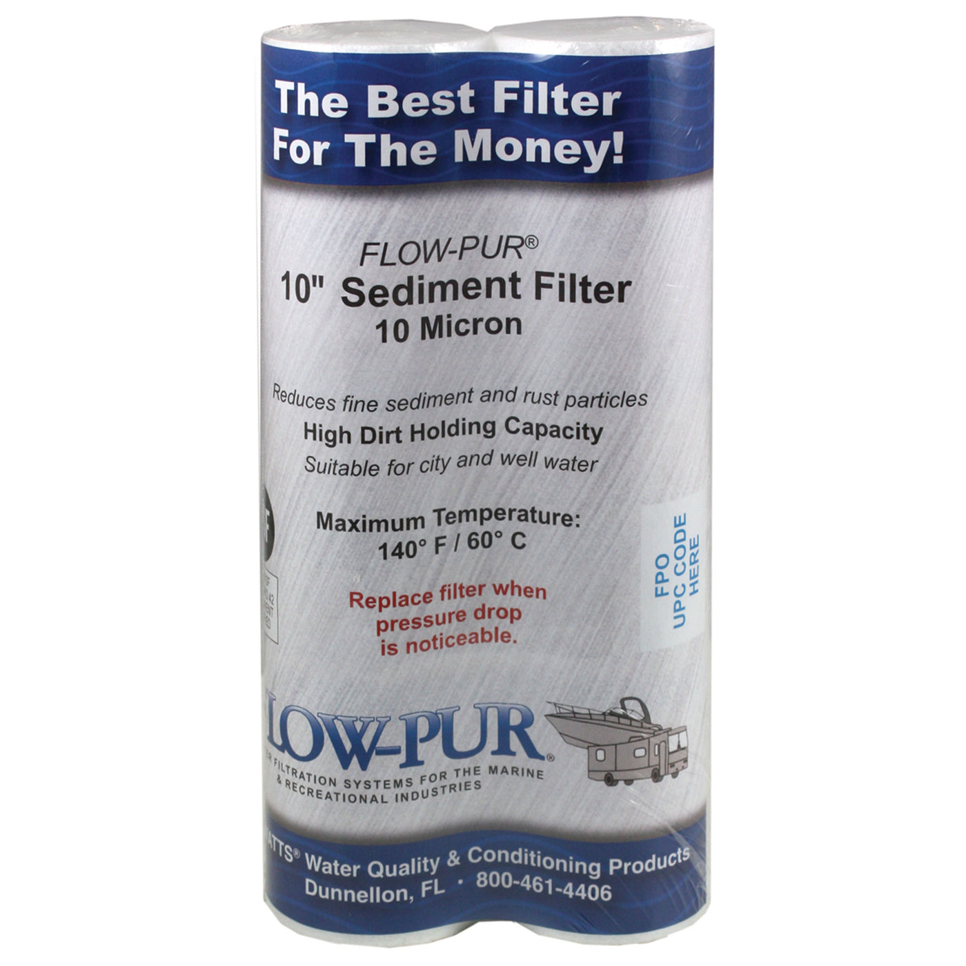 Flowmatic Systems Inc - 10 Micron Sediment Filter 2Pk.