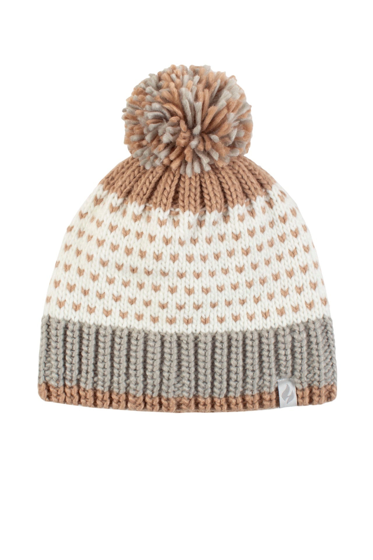 Heat Holders - Womens Arles Patterned Hat W/ Pom Pom