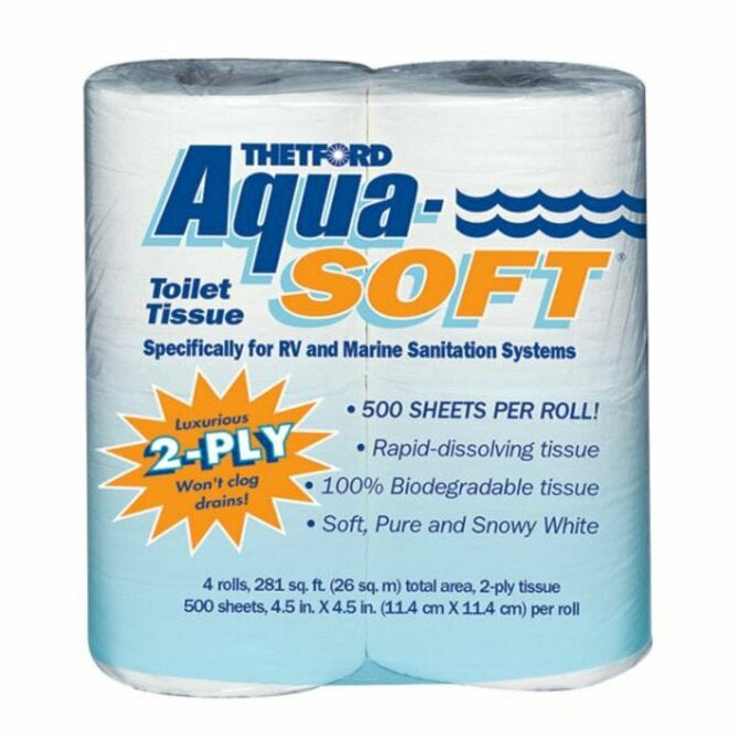 Thetford Aqua-Soft Toilet Tissue (Pack of 4)