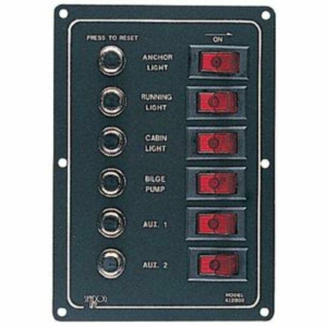 Sea Dog Vertical 6 Switch Panel