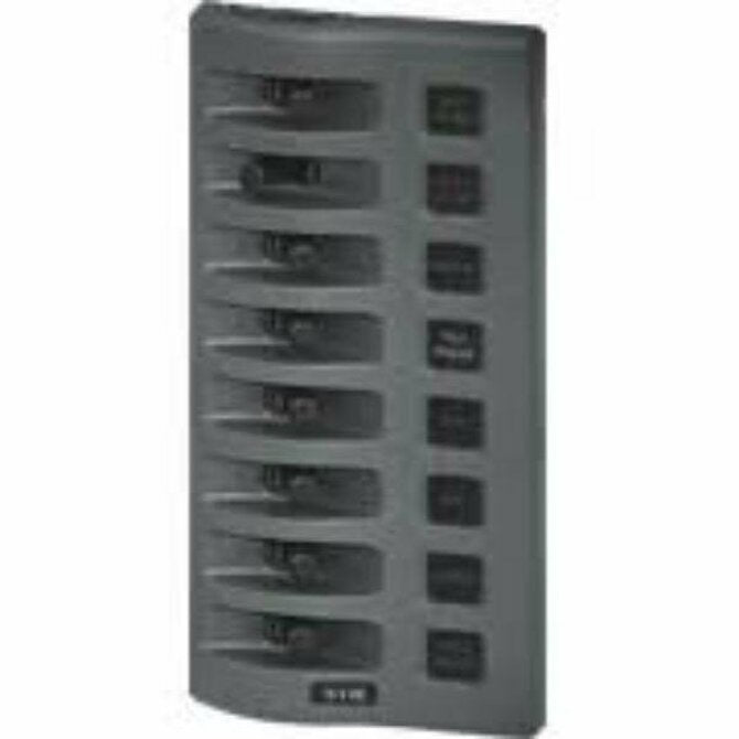 Blue Sea Weather Deck Panel 8 Pos Grey