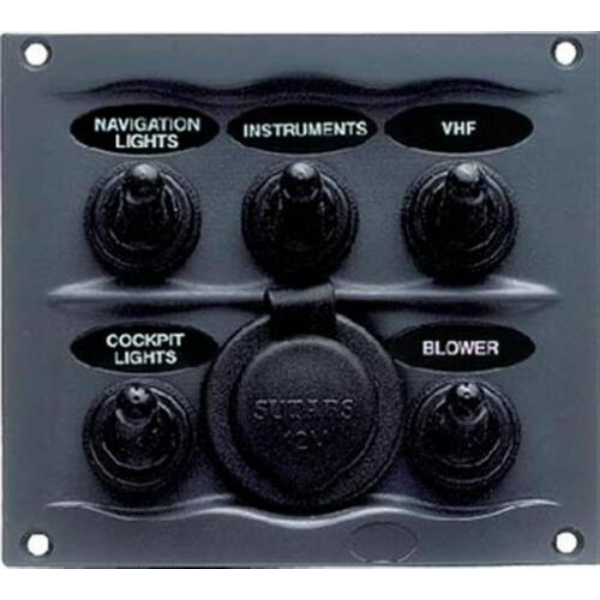 Switch Panel 5 Switches & Power Socket