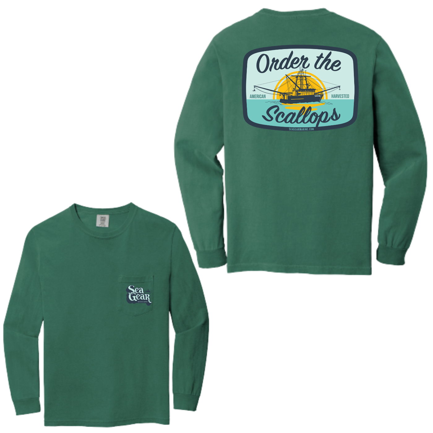 Sea Gear - Order The Scallops Long Sleeve Tee
