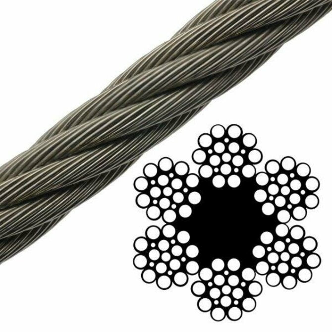 Sea Gear Fiber Core Galvanized Wire FC