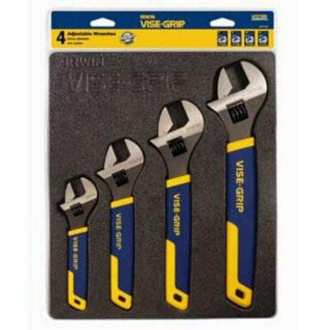 Irwin 4Pc Adjustable Wrench Set