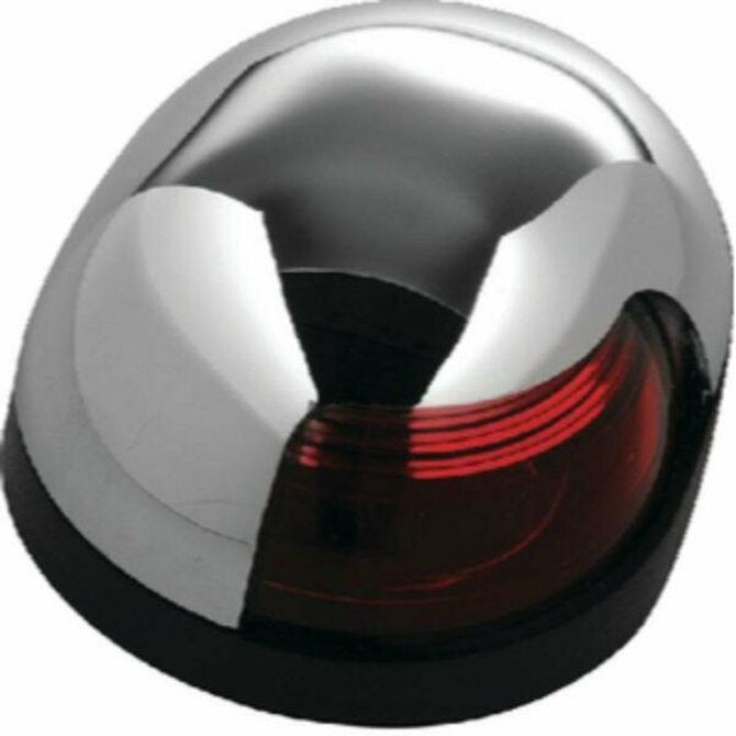 Attwood Sidelight Red Lens Chrome Cover