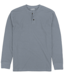 Jetty Seabed Waffle Henley Long Sleeve 0826SEAB