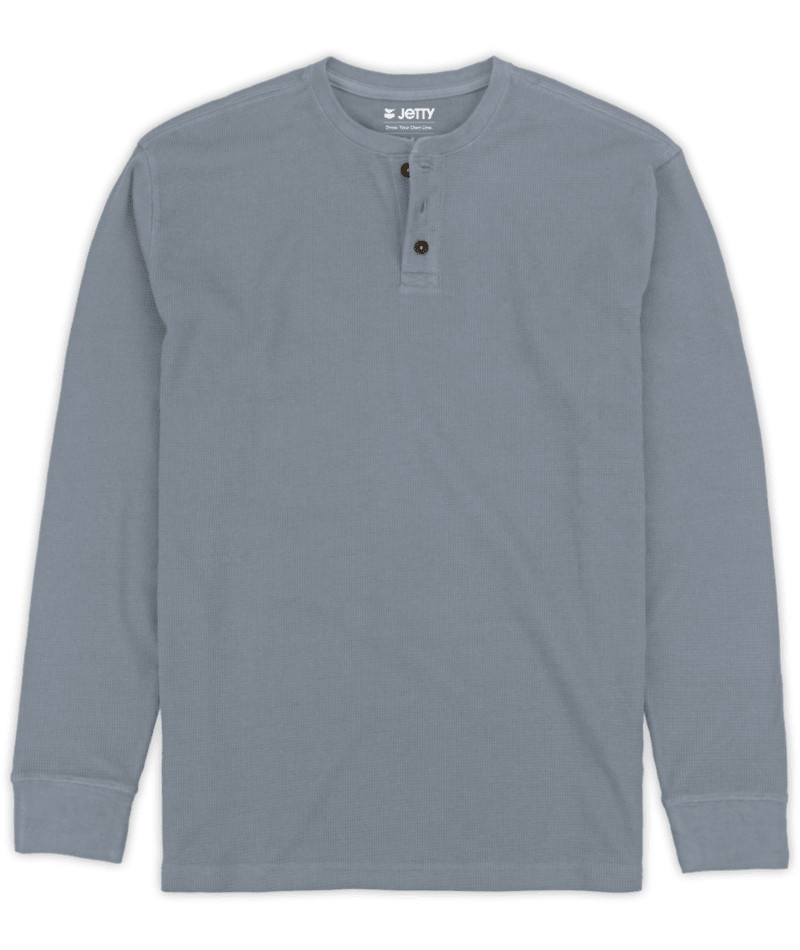 Jetty Seabed Waffle Henley Long Sleeve 0826SEAB