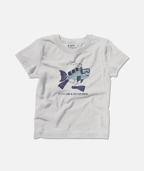 Jetty - Fish Explorer Tee — 4T / Silver