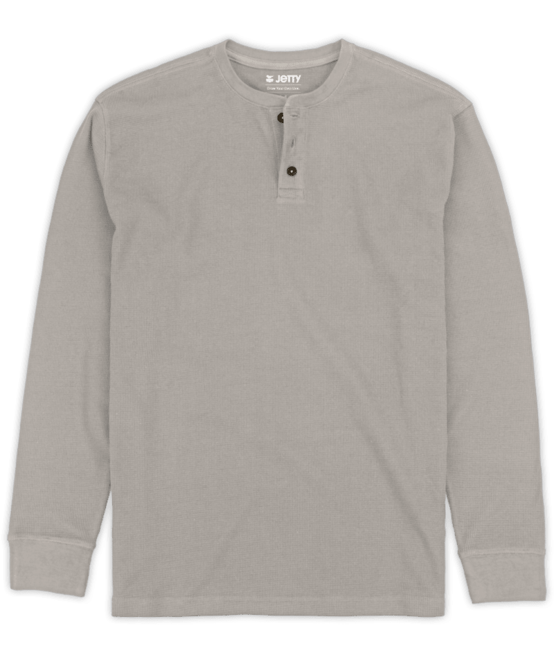Jetty Seabed Waffle Henley Long Sleeve 1026SEAB