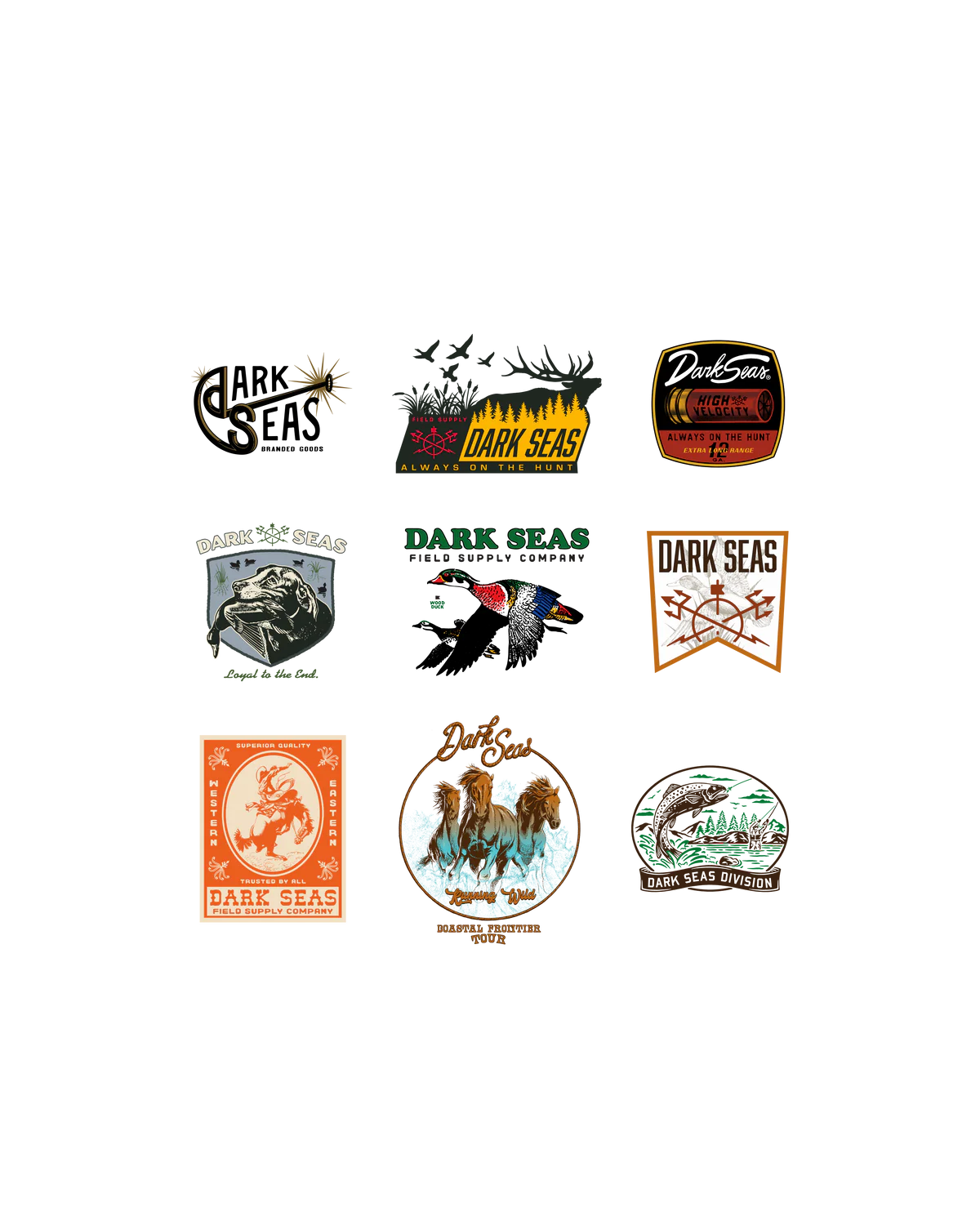 Dark Seas - Sportsman Sticker 6 Pack