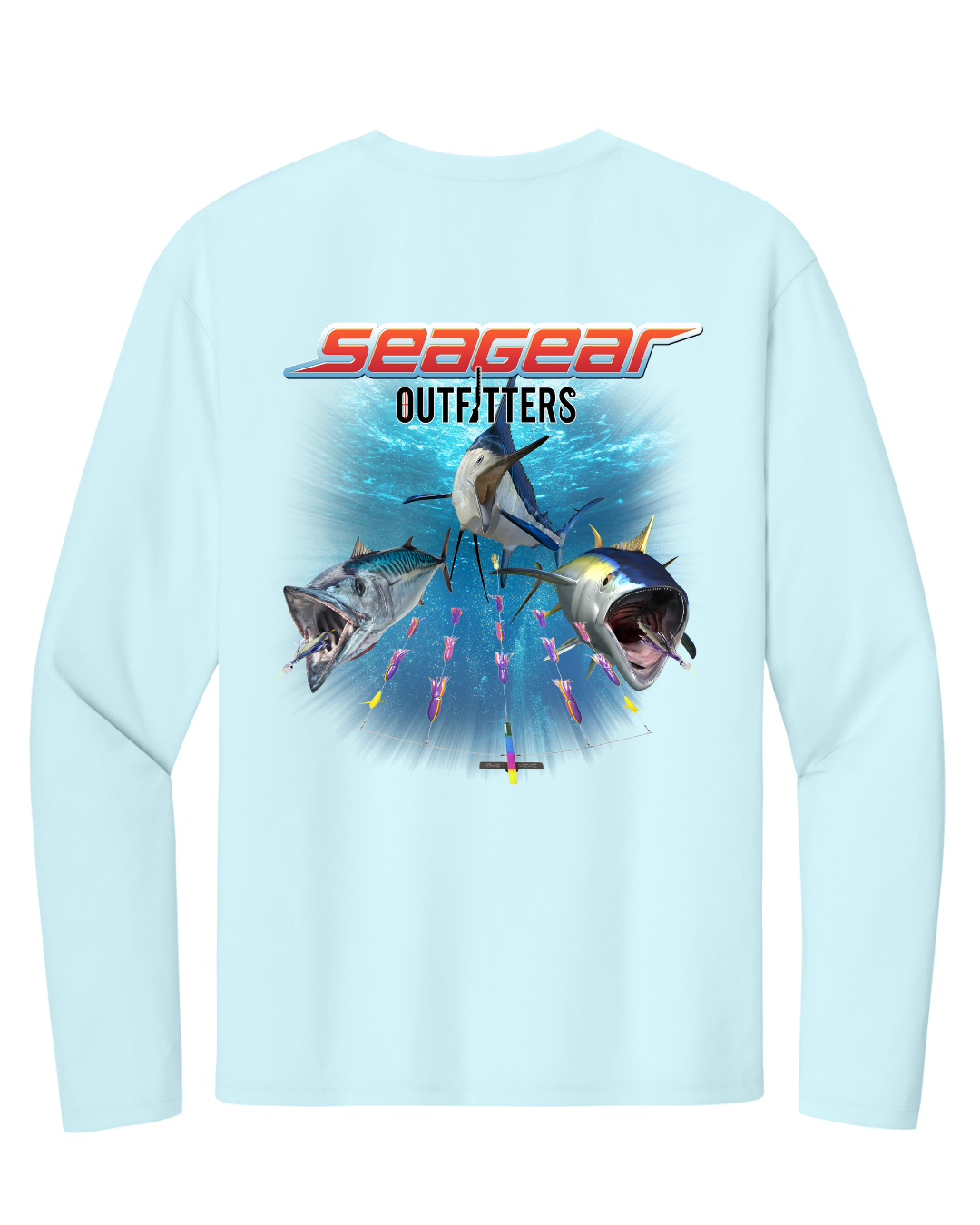 Sea Gear Apparel - Sea Gear Outfitters Sport Multi Fish Long Sleeve Sun Shirt