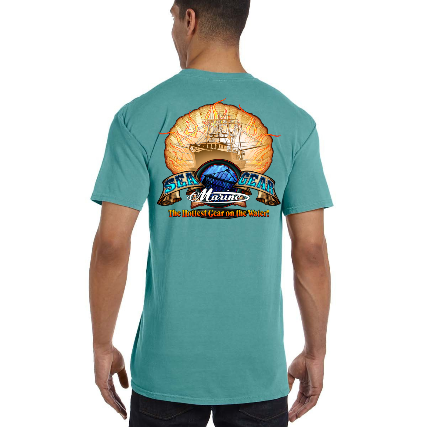 Sea Gear - Flaming Scallop Short Sleeve Mens