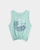 Salt Life - Tropical Bliss Tie Front Cotton Poly Slub Tank
