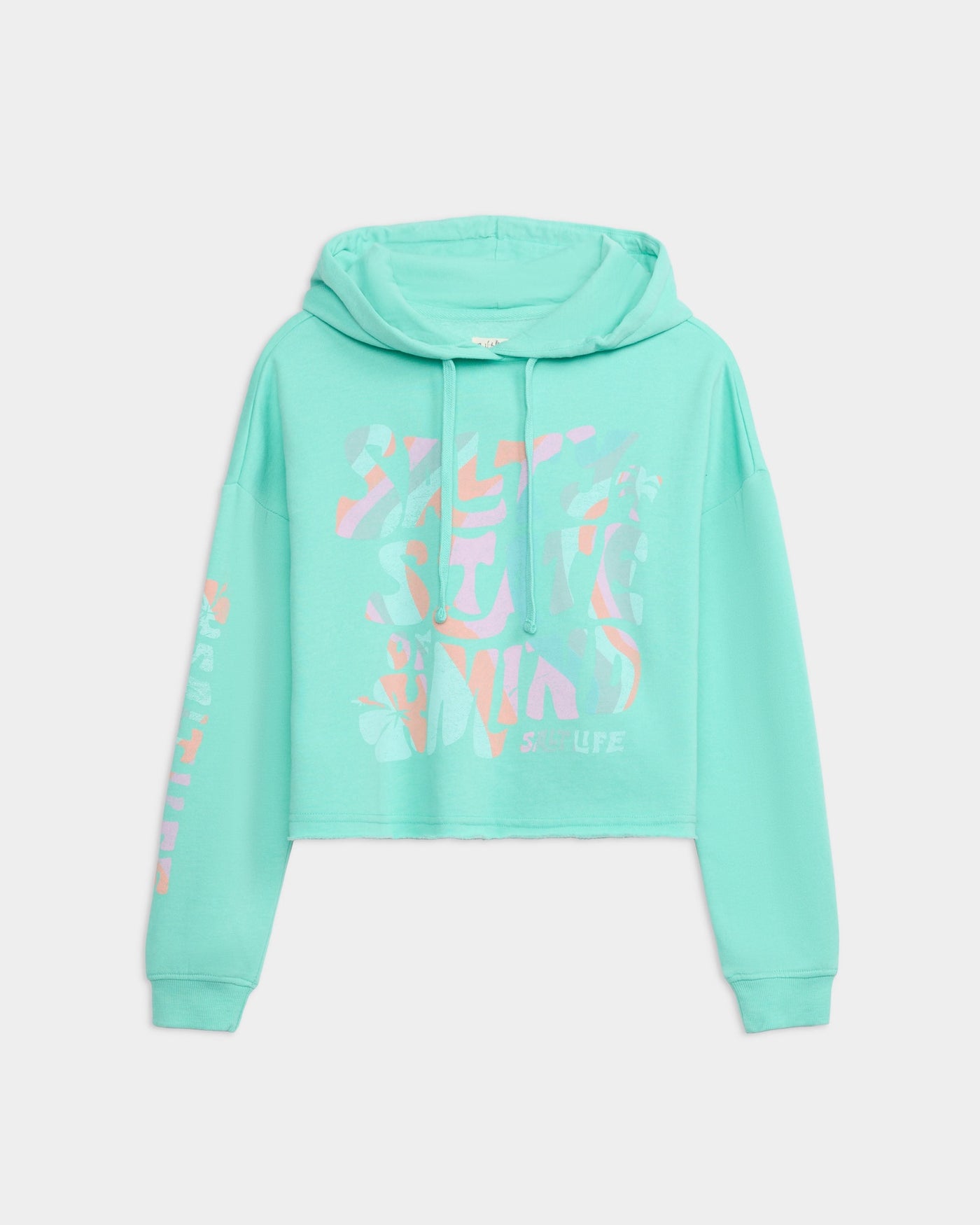 Salt Life - Salty Mind Ls Ocean Wash Fleece Cropped Hoodie