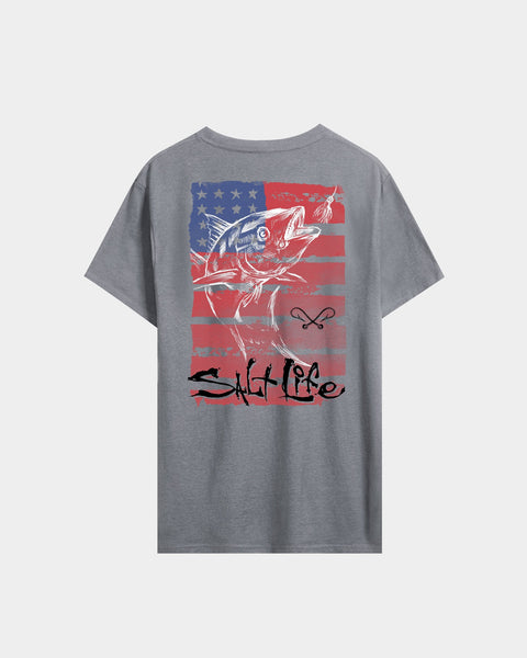 Salt Life - Americana Tuna Short Sleeve — XL / Washed Navy