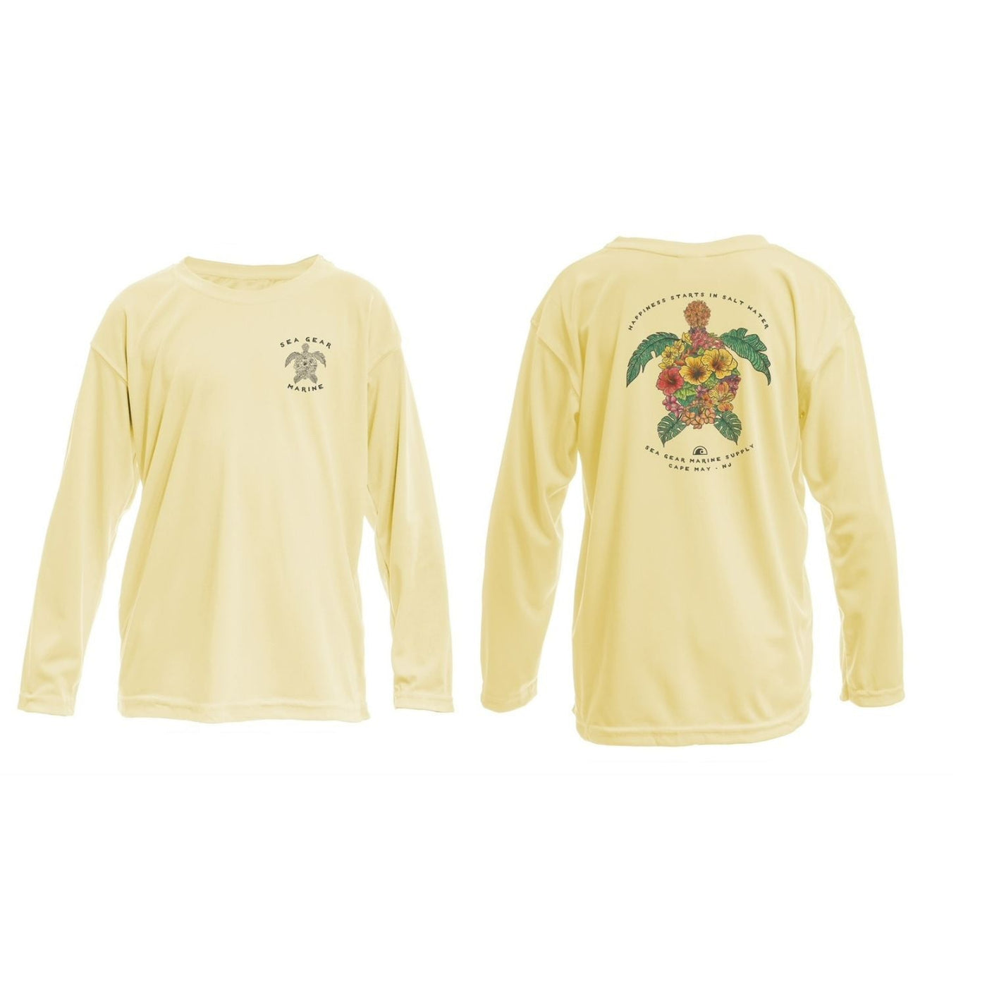 Sea Gear - FLORAL TURTLE LONG SLEEVE SUN