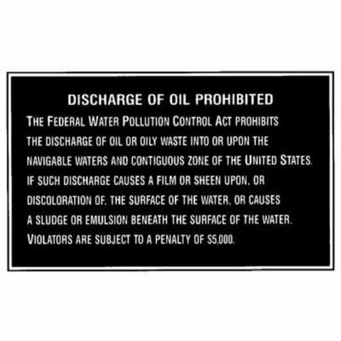Bernard Oil Discharge Plaque