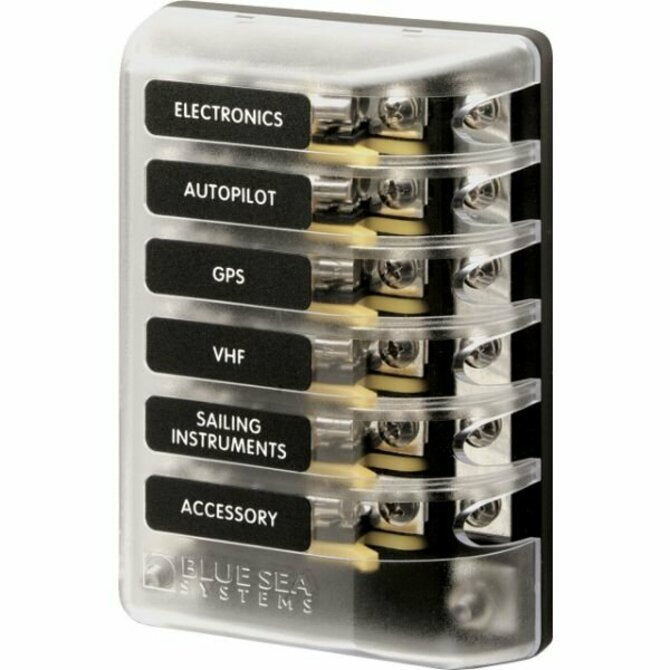 Blue Sea Agc Fuse Block With Negative Bus And Cover