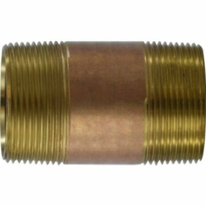 Midland Industries - Brass Seamless Pipe Nipple SCH 40 MP