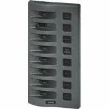 Blue Sea Weather Deck Panel 8 Pos Grey
