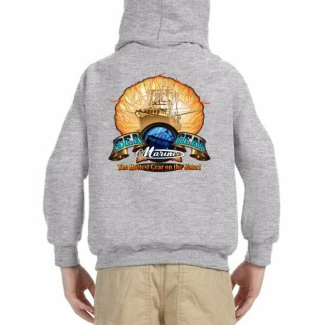 Sea Gear Apparel - Flaming Scallop Hoodie Youth