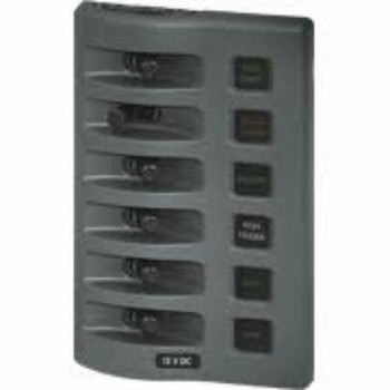 Blue Sea Weather Deck Panel 6 Pos Grey