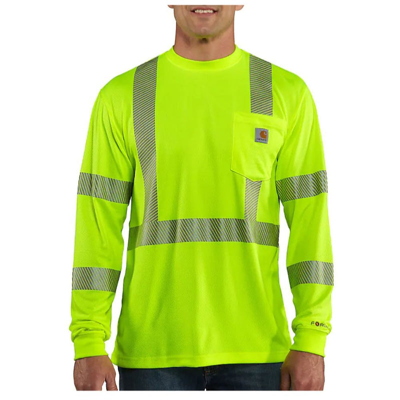 Carhartt - Men's Force High-Visibility Long-Sleeve Class 3 T-Shirt