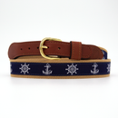 Zep Pro - Navy Ribbon Anchor Wheel Belt