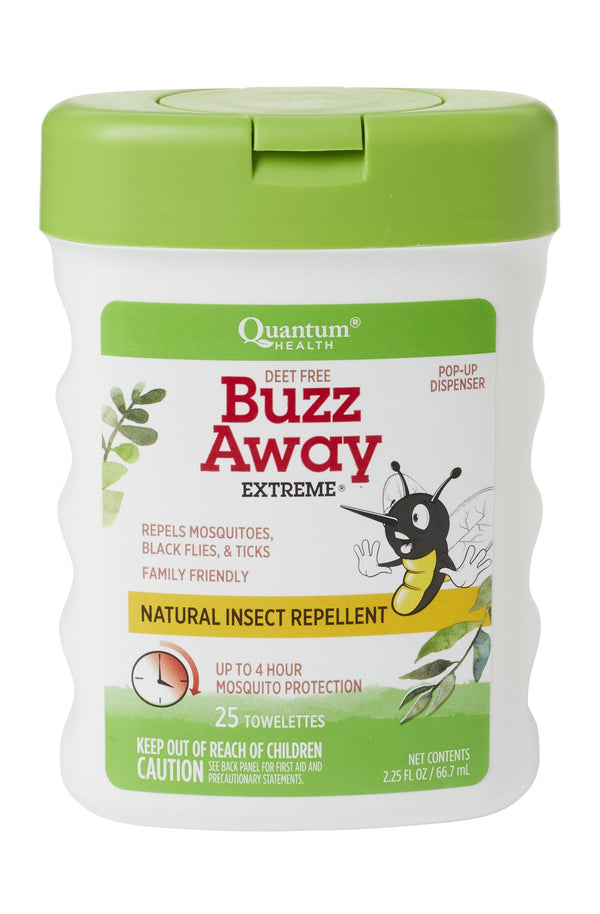 Buzz Away - DEET-free Insect Repellents & Bite Relief Wipes 25 Count