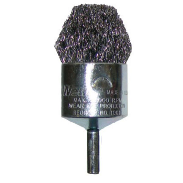 Weiler - Controlled Flare End Brushes, Stainless Steel, 22,000 rpm, 1"