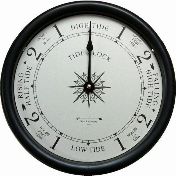 West & Company - 9 1/2" Compass Tide Clock