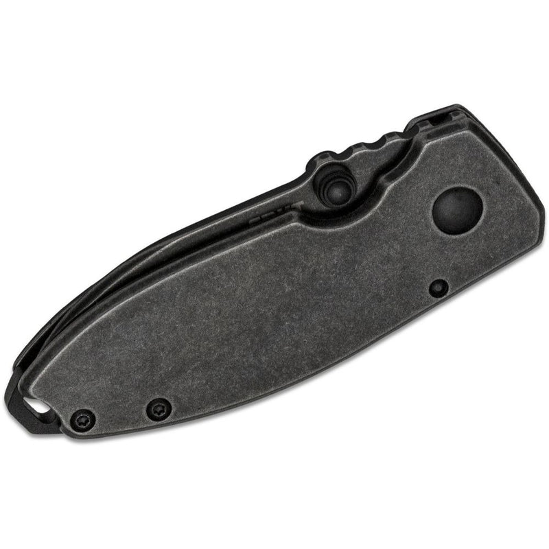 CRKT - Lucas Burnley Squid Folding 2.14" Blackwashed Plain Blade, Stainless Steel Handles