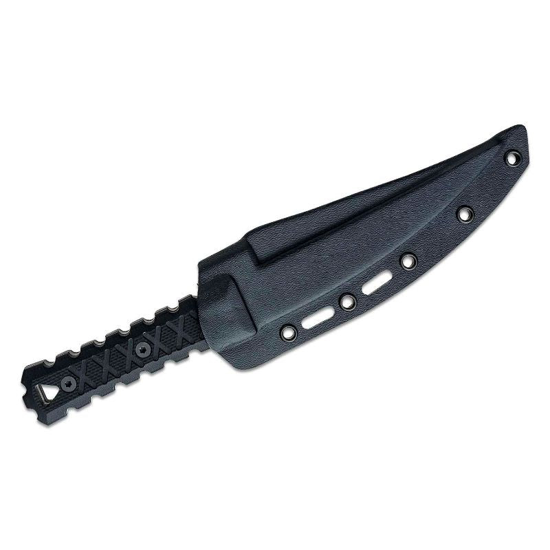 CRKT - James Williams HZ6 Fixed Blade Knife 6.5" SK-5 Black Blade, Black G10 Handle, Boltaron Sheath with Metal Clip