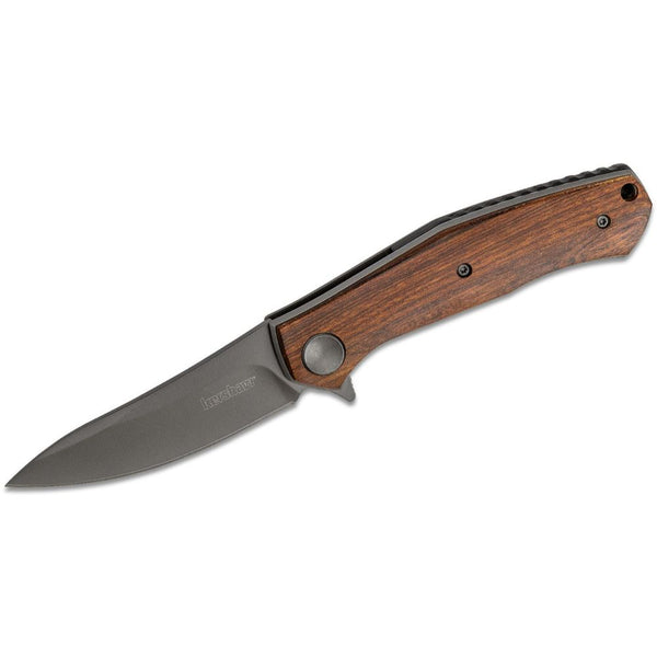 Kershaw - Dmitry Sinkevich Concierge Flipper Knife 3.25" Smooth Wooden Handles