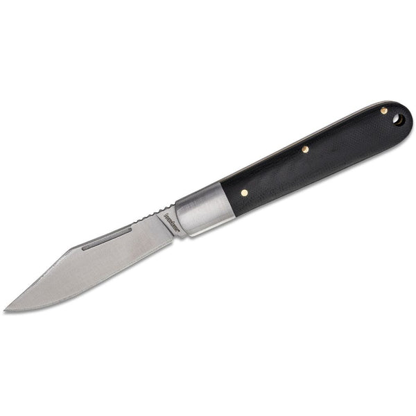 Kershaw - Culpepper Slipjoint Folding Knife 3.25" Satin Clip Point Blade, Polished Black Handles with Stainless Steel Bolsters