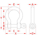 Suncor Stainless - Bow Shackle With Screw Pin