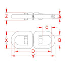 Suncor Stainless - Eye & Eye Swivel