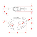 Suncor Stainless - Fixed Snap Shackle