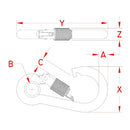 Suncor Stainless - Screw Lock Spring Clip w/ Eye