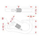 Suncor Stainless - Screw Lock Spring Clip