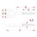 Suncor Stainless - Lag Eye Screw